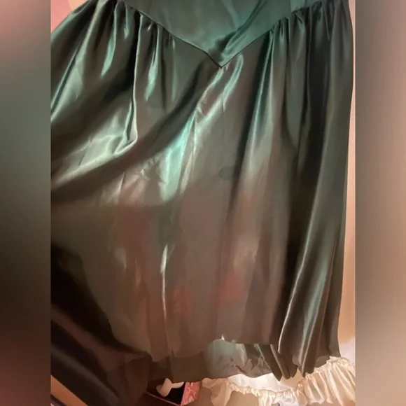 Emerald Green Mt. ladies Garment Vintage Bow Dress Made in USA Size 12 - Picture 4 of 7